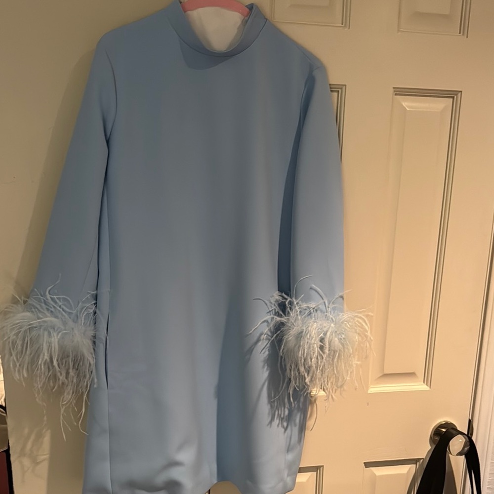 Tuckernuck Light Blue Feather Mod Ellie Dress